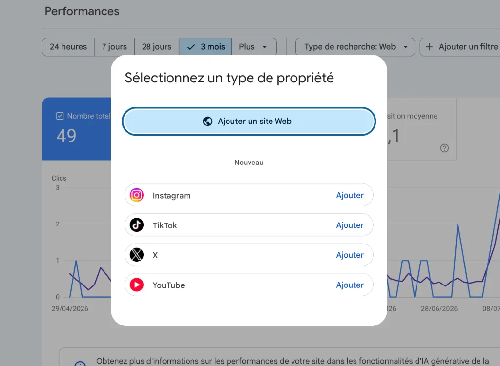 Ajouter les réseaux sociaux à Google Search Console