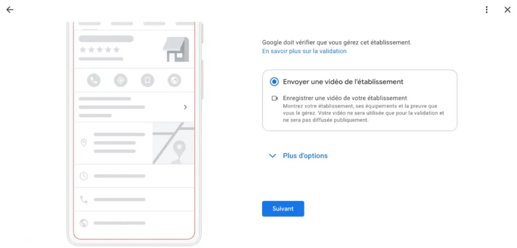 Vidéo validation Fiche Google